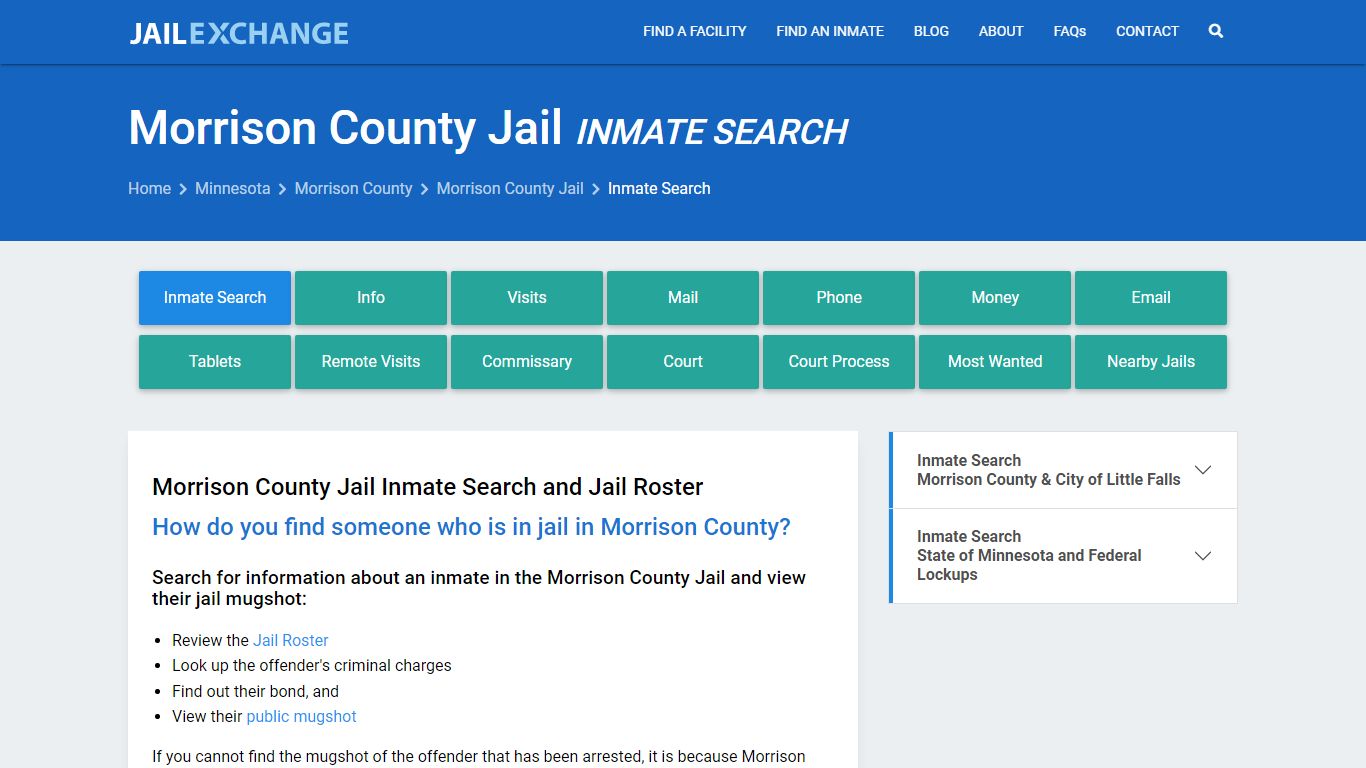 Inmate Search: Roster & Mugshots - Morrison County Jail, MN
